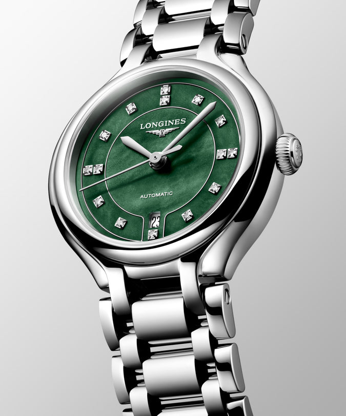 PrimaLuna | 30mm, Stainless Steel, Vivid Green mother-of-pearl Dial, Womens Watch
