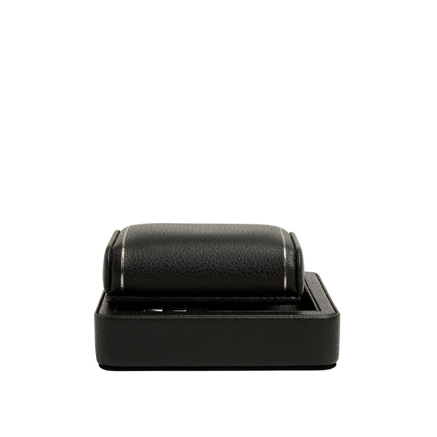 Black roller and holder on a white background