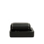 Black roller and holder on a white background