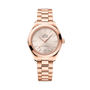 OMEGA Seamaster Aqua Terra 150M 30mm, Sedna™ gold on Sedna™ gold Rose Gold Linen Dial Watch with a Sedna™ gold integrated bracelet.