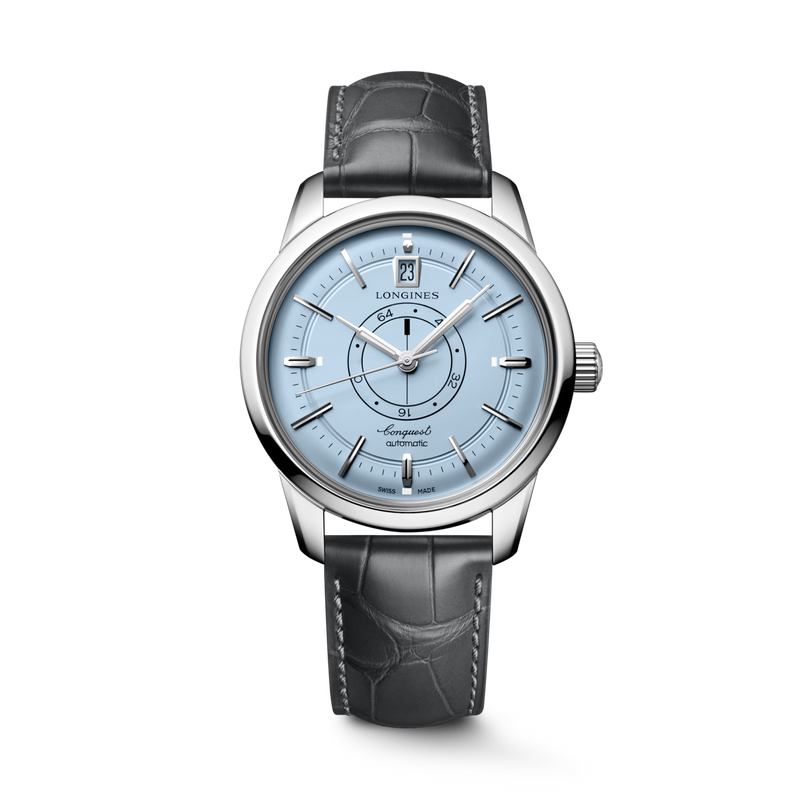 Conquest Heritage Central Power Reserve | 38mm, Alligator Leather Strap, Men's Watch