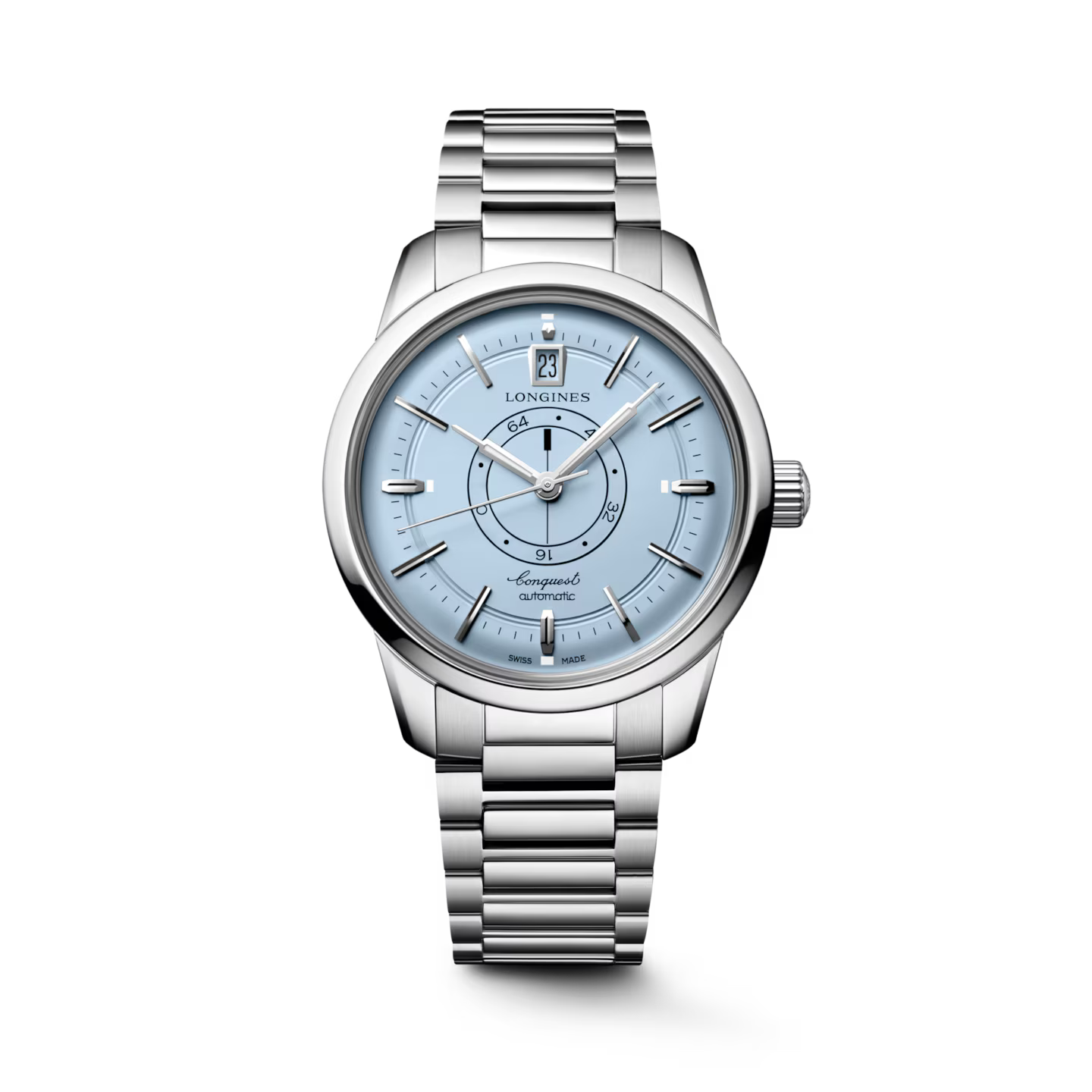 Conquest Heritage Central Power Reserve | 38mm, Stainless Steel Strap, Unisex Watch