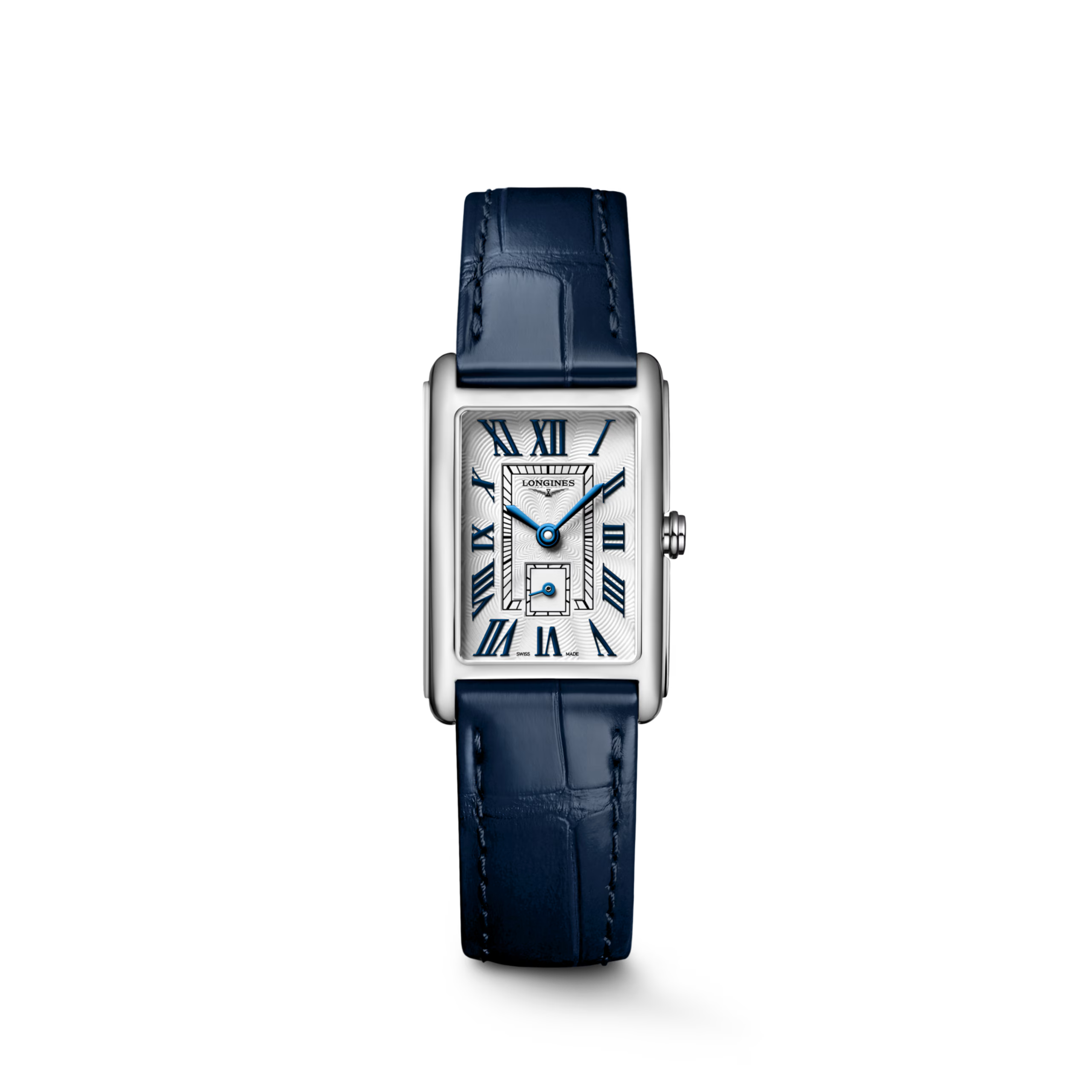 DolceVita | 32mm, Stainless Steel, Silver Gilt "flinqué" Dial, Blue Alligator Strap, Womens Watch