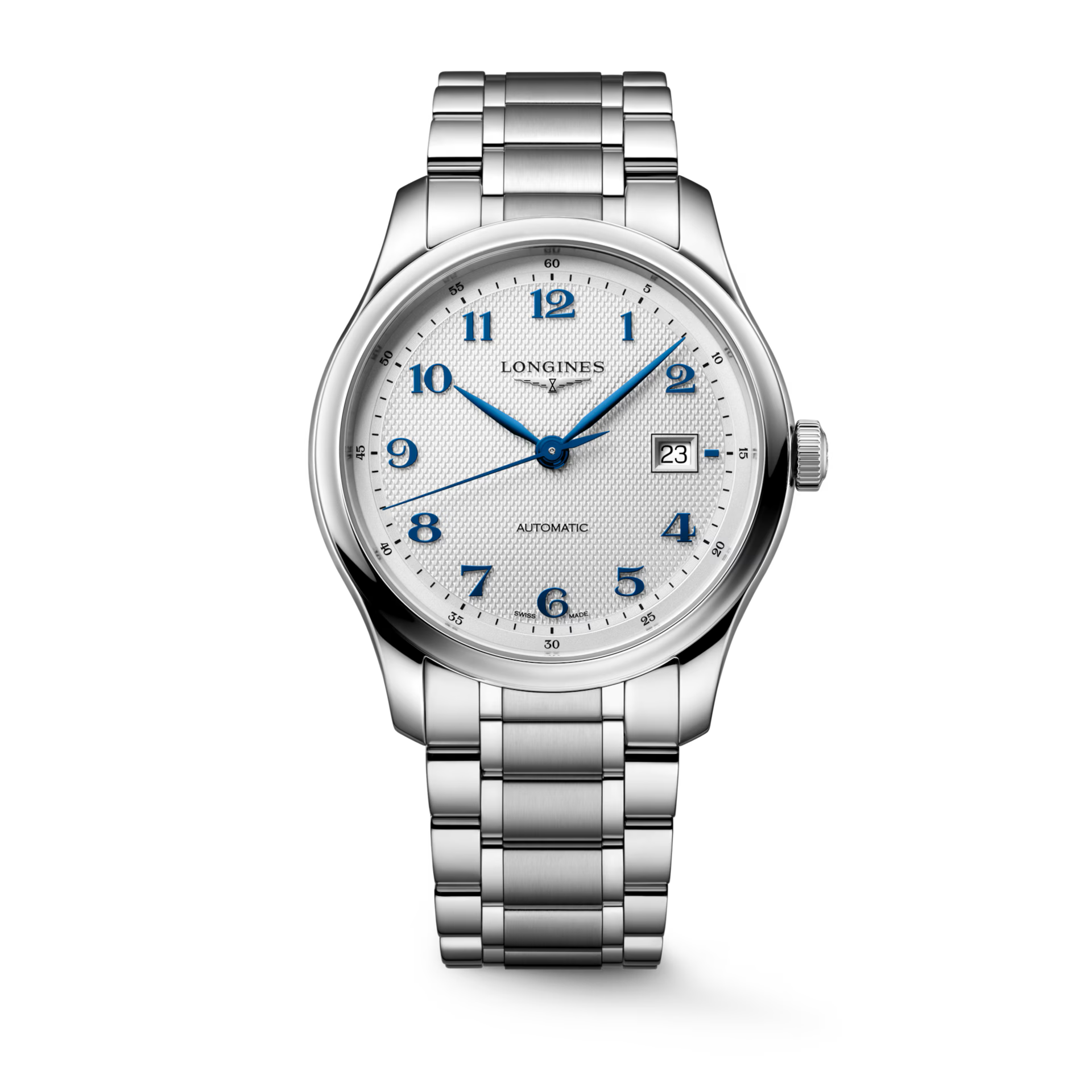 Master | 41mm, Stainless Steel, Silver "barleycorn" Dial, Mens Watch