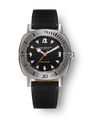 White Art Deco Depthmaster | Black Leather 39mm, Mens Watch